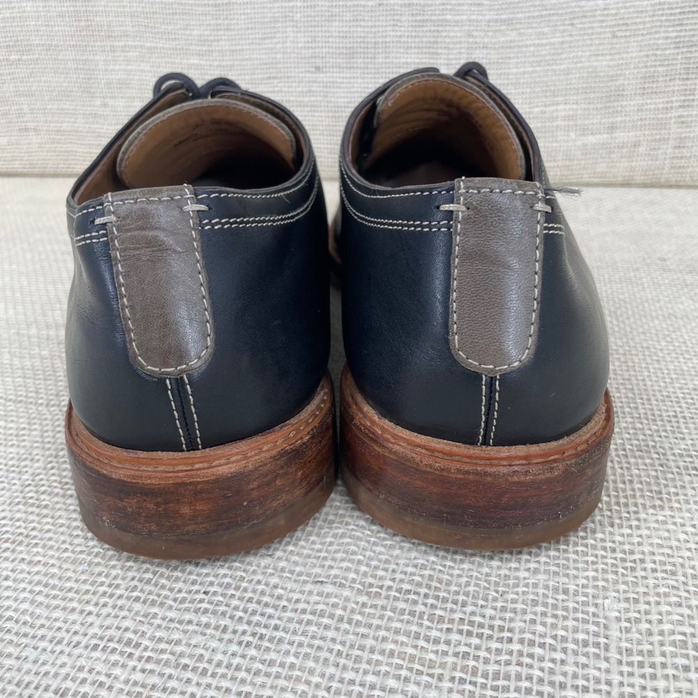 Johnston & Murphy Navy Sheepskin‎ Leather Cap Toe Oxford Shoes Mens 12M 20-9511 - Picture 7 of 10